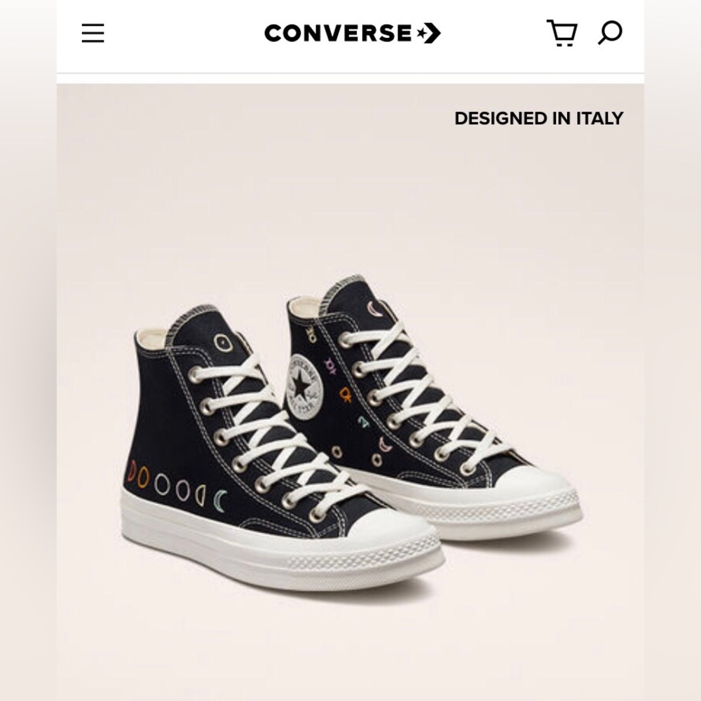 Converse Mystic/Crystal Energy Hightops Black Size 8
